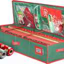 HOLDN STORAGE Premium Wrapping Paper Storage Container - Durable 600D Tear-Proof, Fits 27 Rolls Gift Wrap, Extra Pockets for Ribbons & Bows, Underbed Storage - Ideal for Holiday Christmas, Green