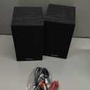 30W X 2 Powered Bookshelf Speakers - 3.5-RCA Input for Turntable, TV, PC, Record Player Speakers with 4 Inch Woofer & Wall Mounted (Black)