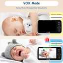 JUAN Baby Monitor with Camera and Audio, No WiFi 100% Private, 3500mAh Long Battery, 1000ft Range Connection, Remote Pan-Tilt-Zoom, Crystal Night Vision, 2-Way Talk for Newborn Infant