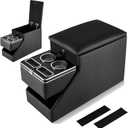 Truck Center Console Organizer Between Seat for Minivans, SUVs, Middle Van Bench Organizer for Floor Console Organizer Storage Box with Locking Design