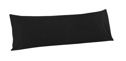 100% Brushed Microfiber Body Pillow Cover, Ultra Soft and Cozy Full Body Pillowcase for Adults, 20" x 54", Black (Not Include Body Pillow)