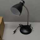 LEPOWER Metal Desk Lamp, Adjustable Goose Neck Table Lamp, Eye-Caring Study Desk Lamps for Bedroom, Study Room and Office (Black)