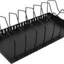 Ciieeo Pot Lid Organizer for Cabinet Door Pot Organizers inside Cabinet Sliding Rail Pan Rack Kitchen Countertop Storage