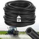 Epdm Garden Rubber Hose 3/8 Inch x 100 ft, Heavy Duty sprayer Hose 145 Psi Kink Resistant, General Purpose Air Water Chemical Resistant for Landscaping Agriculture Irrigation Industrial Use