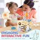Airlab Wooden Activity Cube Montessori Toys for 1 Year Old Toddlers 12 Months + Toddler Learning Toys 1-3 Boys Girls Baby Sensory Interactive Birthday Gift
