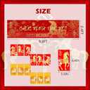 Tet Decorations 2026 Banner with 12 Red Envelopes Vietnamese New Year Banner for Outside Vietnamese Lunar New Year Decorations