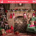 30Pcs Velvet Bows for Christmas Tree - Red Small Christmas Tree Bows, Vintage Ribbon Bows for Garland, Wreath, Fireplace, Door, Gift Wrapping, Holiday Bows Ornaments for Xmas (Pink)