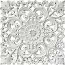 Musanpou Unique Hand Carved Wooden Wall Panels with Hanging Floral Decorations - Rustic Farmhouse Living Room and Bedroom Wall Decoration