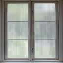 VELIMAX 1/2-Inch Reeded Glass Window Film, Frosted Reeds Window Film, Window Privacy Film, 3D Window Decals Non Adhesive for Bathroom Living Room Office, 17.7x78.7 inches