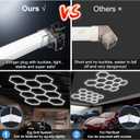 MODERN Hexagon Garage Light: Higher Brightness 720W 86400 Lumens Hexagon Led Garage Light with Rectangle Frame 6500K for Garage, Basement, Warehouse, Auto Beauty Shop, Car Detailing Shop etc.