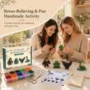 YADUO Tiny 3D Beaded Animal DIY Kit, Easy DIY Beading Embroidery Kit with 4 Cute Designs, Cute Bird & Animal Beading Craft Set, Handmade Bead Art Mosaic Kit for Adults,Beginners (Woodland Friends)