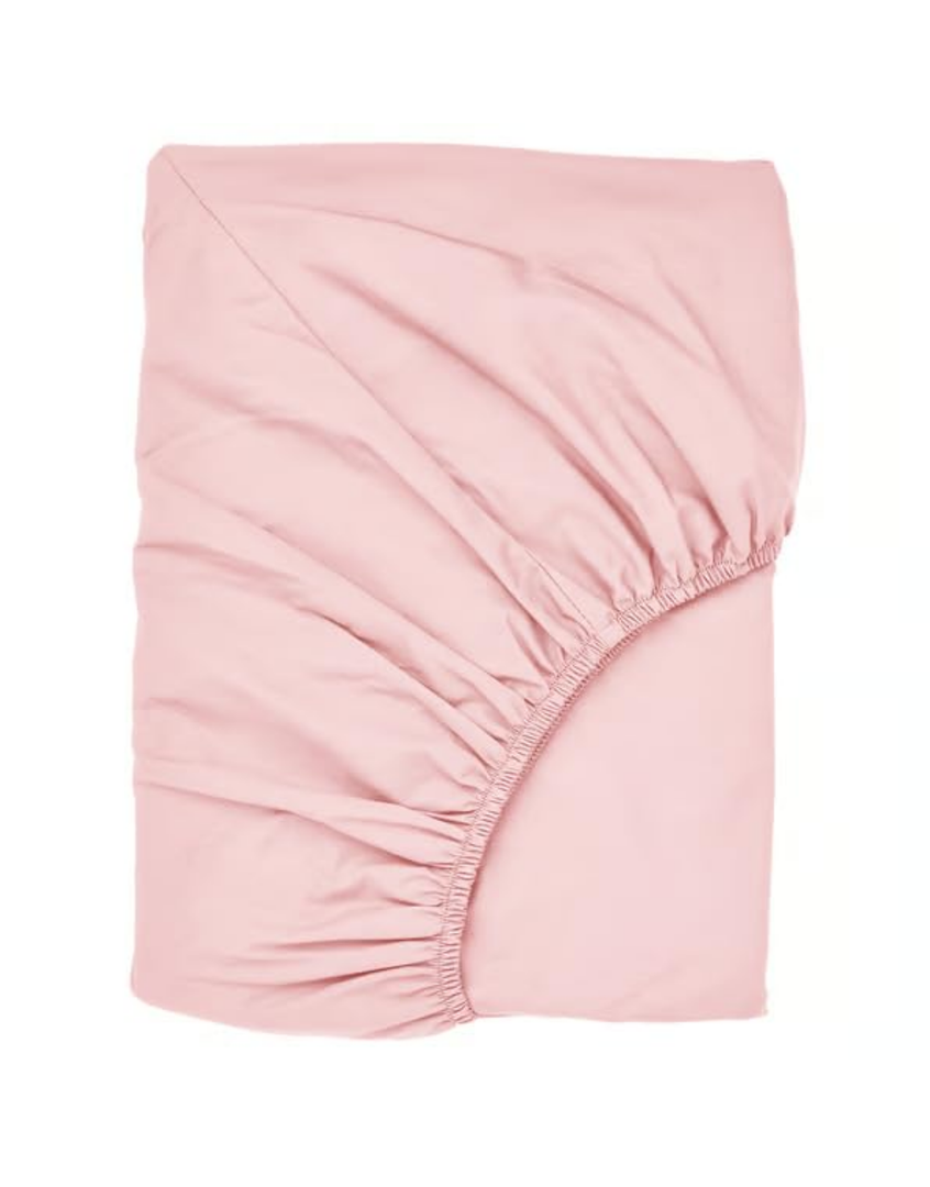 Queen Size Fitted Sheet - Soft & Durable with Deep Pockets and Elastic Corners - Fits Mattresses up to 15" - Bedding for Bedroom Comfort, Light Pink