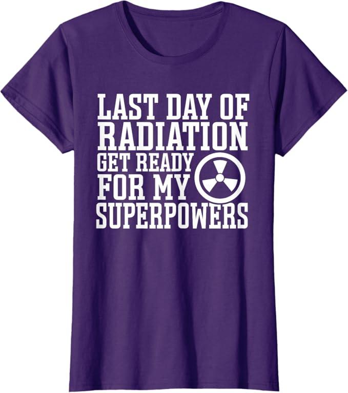 Radiation Therapy Oncology Chemo Last Day of Radiation T-Shirt, Size M Ladies