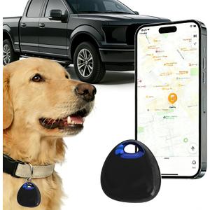 GPS Pet Tracker with Apple Find My Network, Android Compatibility, Real-Time Location Tracking, Water-Resistant (DINGWEIQI04)