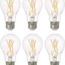 Sylvania LED TruWave Natural Series A19 Light Bulb, 100W Equivalent, Efficient 15W, 1600 Lumens, Medium Base, Dimmable, Clear, 2700K, Soft White (42307) 6 Count (Pack of 1)