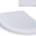TOTO® WASHLET®+ S7A Electronic Bidet Toilet Seat, EWATER+® Bowl and Wand Cleaning, Auto Open and Close Classic Lid, Elongated, Cotton White - SW4734AT40#01