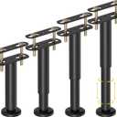 Wlrrcwdttc 4 Pcs Adjustable Height Bed Support Legs 7.08-12.6 inch, Bed Frame Center Support Legs for Bed Frame/Bed Center Slat/Furniture, Heavy Duty Metal Bed Replacement Legs Bed Slats Support Legs