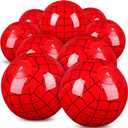 12 Pack Spider Web Themed Beach Ball for Kids 7.87" Bulk for Summer Pool and Beach Game Gifts Blue and Red Spider Web Birthday Party Supplies End of the Year Class Party Decorations Favor
