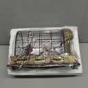 VCUTEKA Christmas Village Collectible Building, Animated Christmas Village Greenhouse Musical Village Perfect Addition to Your Xmas Indoor Decorations or Holiday Displays, Brown (Black)