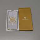 Miracase Glass Series Designed for iPhone 14 Plus Case 6.7 inch, 2023 Upgrade Full-Body Magnetic Clear Case with Built-in 9H Tempered Glass Screen Protector,Compatible with MagSafe,Clear Glitter