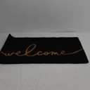 THEODORE MAGNUS Door Mat – Coir Doormat for Outdoor Entrance, Durable Welcome Mat with Non-Slip Backing, Perfect for Front Door and Entryway - Outdoor/Indoor - Warm Greeting - Black - 17" x 30"