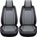 YIERTAI Car Seat Covers for Dodge Ram Fit 2009-2026 1500 2010-2026 2500 3500 Classic Bighorn Longhorn Laramie Tradesman Truck Gray Front