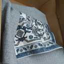 Dripex 8x10 Area Rugs - Stain Resistant Washable Rug Distressed Rugs for Living Room Dining Room Bedroom Anti-Slip Low-Pile and Soft Accent Rug Farmhouse Office Home Decor, Pet & Child Friendly (Dark Blue/Cream)