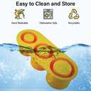 Stanley Ice Mold, Ice Cube Tray for Stanley Cup with Lid and Bin for 20 30 40 oz Tumbler Cup, Cylinder Ice Maker for Drinks, Coffee and Cocktails, Whiskey, Easy to Release (Yellow)