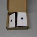 4 Pack Ethernet Wall Plate 1 Port Keystone Jack Blue Cat6 RJ45 Coupler Outlet Connector with Single Gang Low Voltage Mounting Bracket
