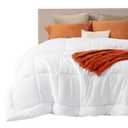 Bedsure Comforter Duvet Insert - Quilted Comforters King Size, All Season Duvet, Down Alternative Bedding, with 8 Tabs, Gifts for Women/Men, White, King 90 x 102 Inches
