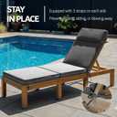 80 x 26 Inch Outdoor Chaise Lounge Cushions Set of 2 - Removable Cover, 4-Section Design, Water-Repellent & Fade-Resistant, 6 Tie Straps, Replacement for Patio & Pool Chairs - Dark Grey