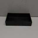 Black Wooden Napkin Holder Guest Towels Holder Flat Bathroom Napkins Holder Disposable Hand Towel Tray Cocktail Napkin Holder for Table Kitchen Counter Modern Paper Towel Holder Basket Accessories