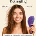 Lily England Detangler Brush & Comb Set - Lightweight Wide Tooth Detangling Tool for Women & Kids - Smooths Curly, Straight, Dry, Fine, & Thick Hair, Purple (Mermaid)