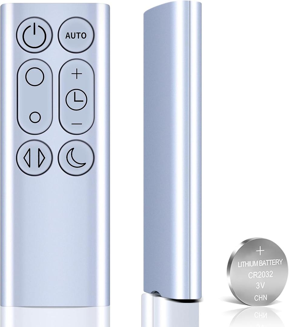 Replacement Fan Remote Control Compatible for Dyson DP01 DP03 TP02 TP03 Pure Cool Link Purifying Fan, Part Number 967400-01 (Sliver Color with Battery) (Silver)