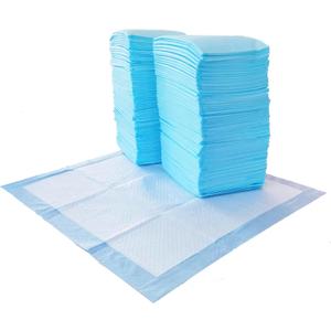 Amazon Basics Absorbent Puppy Pads for Potty Training and Incontinence, 5-Layer Leak-Proof Design, Quick-Dry Surface, Regular Size, 22 x 22 Inch, Scented, Pack of 100, Blue & White (Regular (100 Count))