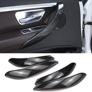 USTAR Carbon Fiber Door Pull Handle Cover Fit for BMW F30 F31 F34 F80 3 Series 320 328 330 335 M3 2012-2018 and BMW F32 F33 F36 F82 F83 4 Series 428 435 M4 2014-2017 51417275488 51417275487