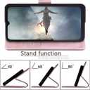 3 x SUANPOT for Samsung Galaxy A35 5G Wallet case with RFID Blocking Credit Card Holder,Flip Book PU Leather Protective Cover Women Men for Samsung A35 Phone case Rose Gold