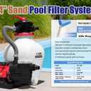 CIPU 14inch Sand Filter Pump System for Above Ground Pools, 3/4 HP Pool Pump with Timer and Filter Basket, 6-Way Multi-Port Valve for Seasonal Pool Filtration