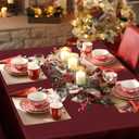 sancua 2 Pack Burgundy Tablecloth 54 x 78 Inch, Rectangle 4 Feet Table Cloth - Stain and Wrinkle Resistant Washable Polyester Table Cover for Dining Tables, Buffet Parties and Camping