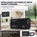 Pure Sine Wave Inverter 1500 Watt Inverter 12V DC to 110V-120V AC Converter for Vehicle RV Truck Camping Solar Home with 2 AC Outlets, USB Fast Charge & Type-C, Remote Monitor, Surge 3000W