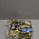 12Pcs Cheerleading Pom Poms with Finger Holes Metallic Foil Cheer Pom Poms for Dance, Matches, Team Spirit Sports, Stage Performance, Carnival Celebration (Large, 12pcs-Blue Gold)