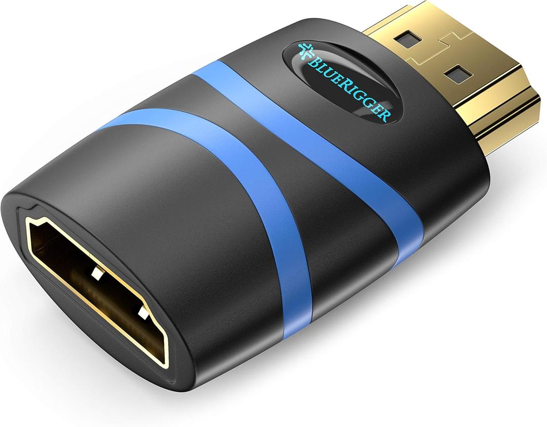BlueRigger HDMI CEC Less Adapter (4K UHD, ARC, Ethernet, Male to Female CEC Blocker) - Compatible with HDTV, TV Stick, Chromecast, Nintendo Switch, Xbox, PS5, PC, Soundbar (1pack)