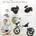 KRIDDO Kids Tricycles for 2-4 Year Olds, Toddler Trike Gift for 24 Months to 4 Years, White