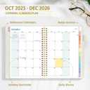 2026 Planner, Annecy Weekly  Monthly Planner 2026, Jan. 2026  Dec. 2026, 6.4" x 8.5" Monthly Agenda Planner with Tabs, Flexible Linen Cover, Spiral Binding, Double-sided Pocket, Bookmark, Beige