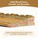 Solid Wood Vintage Canvas Frame for 20x24 Oil Paintings,Gold