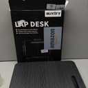 BUYIFY Portable Foldable Laptop Desk for Bed and Couch, Adjustable Lap Desk with Cup Holder and Phone Holder, Ideal for Working, Reading, Writing, and Breakfast (Black)