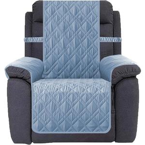Ameritex Waterproof Nonslip Recliner Cover Stay in Place, Dog Chair Cover Furniture Protector, Ideal Recliner Slipcovers for Pets and Kids (Stoneblue, 30")