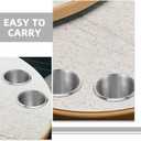 2 x 4pcs Single Stainless Steel Cup Holder, Silver Drop-in Anti-Spill Storage Solution or Replacement Item (8.00X8.00X5.60CM)