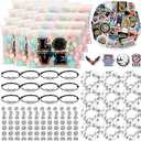 190 Pcs Volleyball Party Favors Volleyball Team Gifts for Women Include Goodie Makeup Bags Bracelet Hair Bands Hair Ties Stickers for Sport Lovers Birthday Party Decoration
