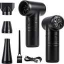 Compressed Air Duster-A Handy Super Power Electric Air Duster with Brushless Motor for Lower Noise and 3-Gear Adjustable Blower, Dust Blower for Computer, Keyboard, House, Outdoor and Car